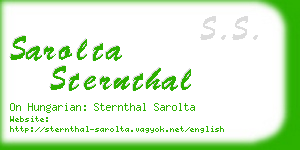 sarolta sternthal business card